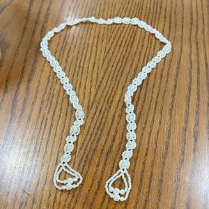 Elegant White Beaded Necklace